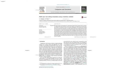 Multi-pass hot-rolling simulation using a meshless method
